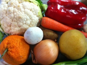 market-2012-01-15 fruits and vegetables from the farmers' market, 2012-01-15